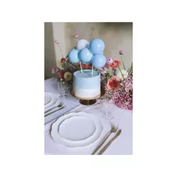 Topper per torta con palloncini blu