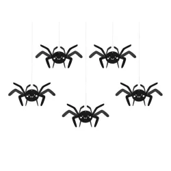 5 Hanging decorations - Spiders