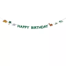 Dinosaurier Girlande "Happy Birthday"