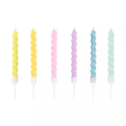 6 Twisted pastel candles
