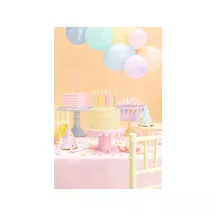 6 Bougies pastel torsadées