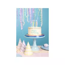 6 Bougies pastel torsadées