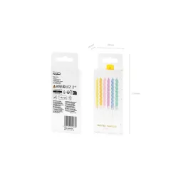 6 Candele pastello ritorte
