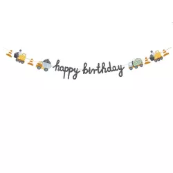 1 Girlande Baustelle "Happy Birthday"