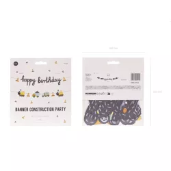 1 Garland construction site "Happy Birthday"