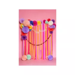 Goldene Glitzer Girlande "Happy birthday"