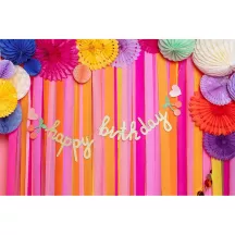 Guirlande "Happy birthday" dorée pailletée