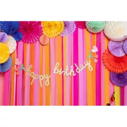 Golden glitter garland "Happy birthday"