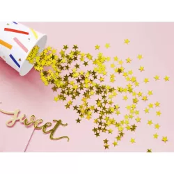 Gold star confetti 30g