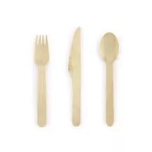 Wooden cutlery set