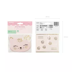 6 Cat invitation cards