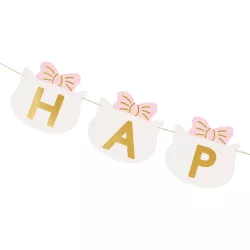 Cat garland "Happy Birthday"