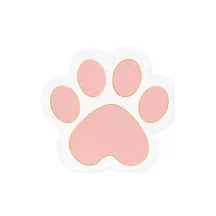 12 Serviettes patte de chat