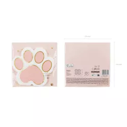 12 Serviettes patte de chat