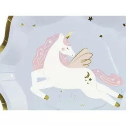 6 Kleine Einhorn Pappteller