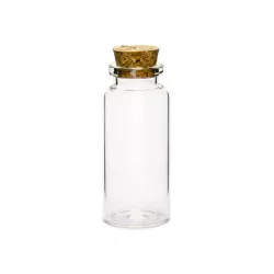 12 Small glass bottles with cork