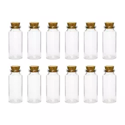 12 Kleine Glasfläschchen mit Korken
