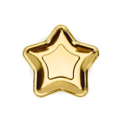 6 Small star paper plates