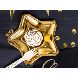 6 Small star paper plates
