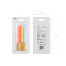 10 Tall multicoloured candles