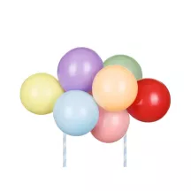Cake topper con palloncini multicolore