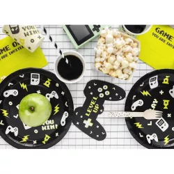 6 Pappteller Spielcontroller