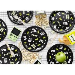 6 Pappteller Spielcontroller