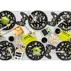 6 Pappteller Spielcontroller