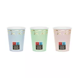 6 Pastellfarbene Pappbecher