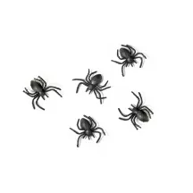 10 schwarze Plastikspinnen