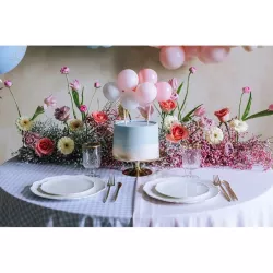 Pink balloons cake topper