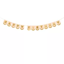 Guirlande "Happy Birthday" rose et doré