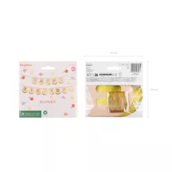 Ghirlanda "Happy Birthday" rosa e oro