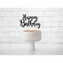 1 cake topper nero - Buon compleanno