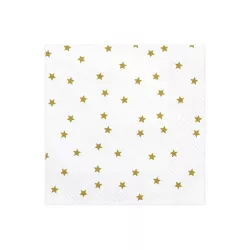 20 Golden stars Napkins