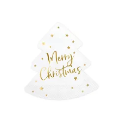 20 Serviettes sapin "Merry Christmas"