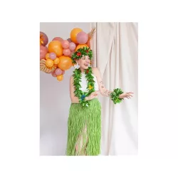 Hawaii flower and leaf necklace set