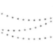 Silver stars garland