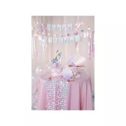 Iridescent glitter table runner