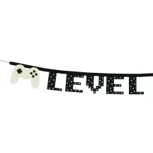 Videospiele Girlande "Level up Birthday"