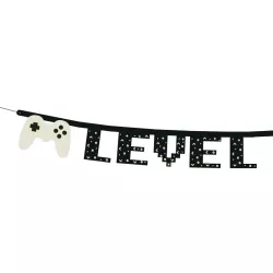 Video game garland "Level up Birthday"