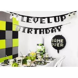 Video game garland "Level up Birthday"