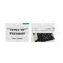 Videospiele Girlande "Level up Birthday"