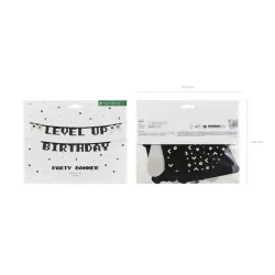 Video game garland "Level up Birthday"