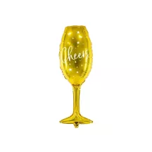 1 3D foil balloon champagne glass