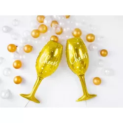 1 3D Folienballon Champagnerglas