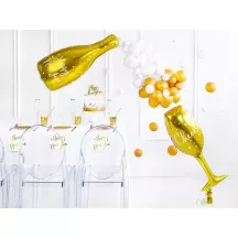 1 3D Folienballon Champagnerglas
