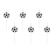6 candele "palloni da calcio"