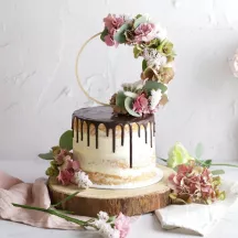 Cake Topper "Wooden circle"