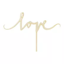Cake Topper "Love" aus Holz